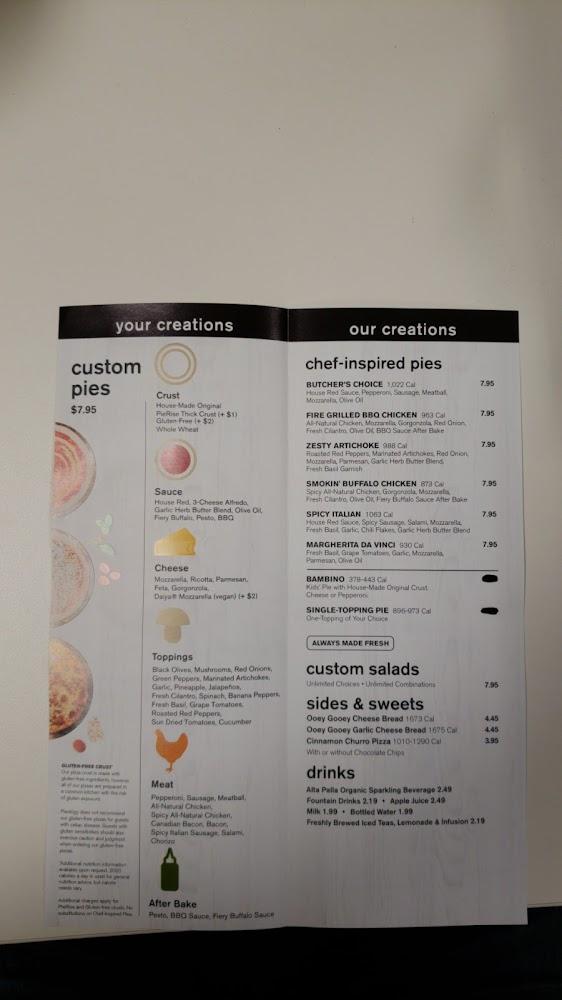 Pieology Pizzeria El Paso, Towne Marketplace Menu image 2